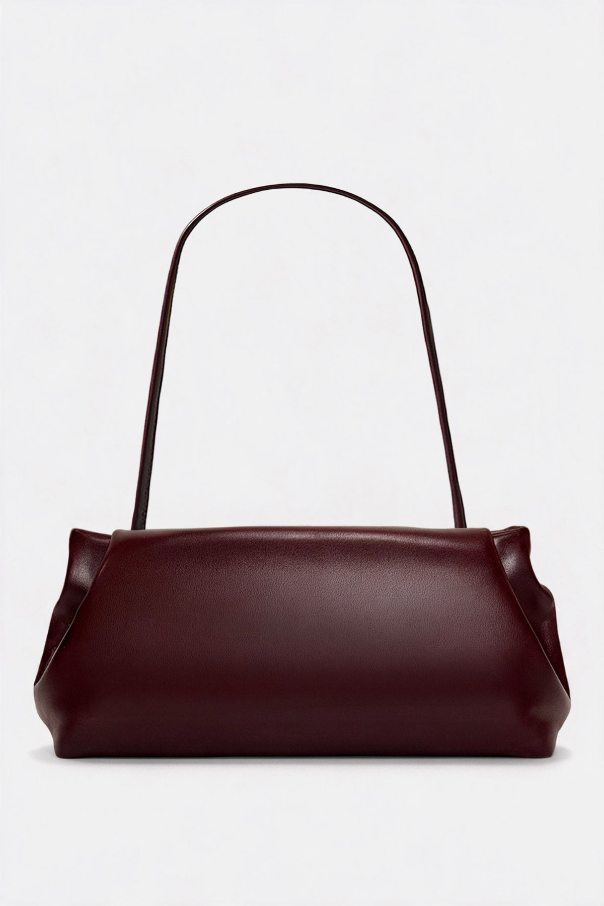 Slim Curve Clutch in Smooth Burgundy