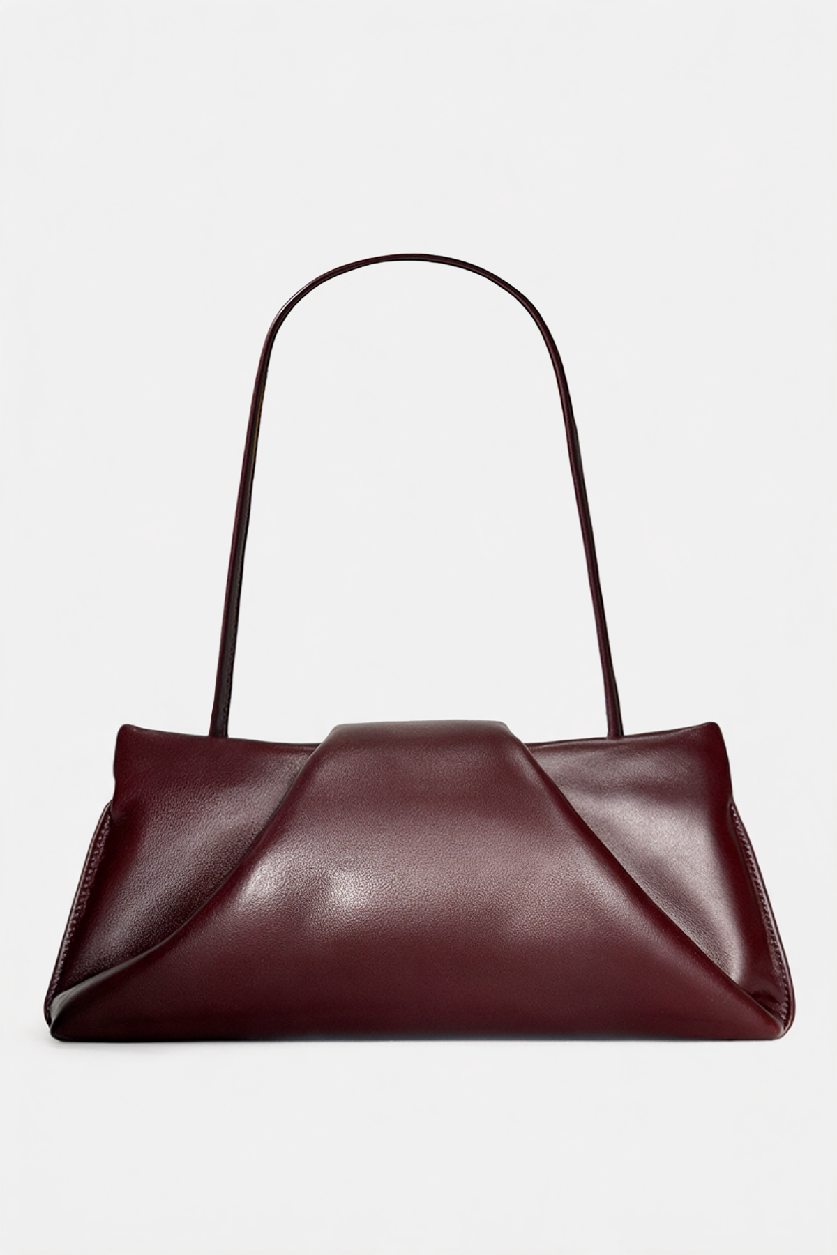 Slim Fold Clutch in Smooth Burgundy