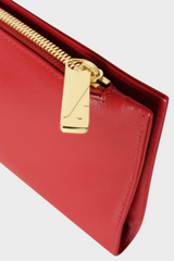 Slimline Clutch Pouch in Smooth Red