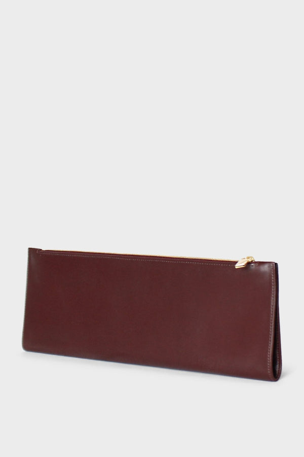 A side image of the slimline clutch pouch. It's suited as a party clutch or a pouch or wallet.