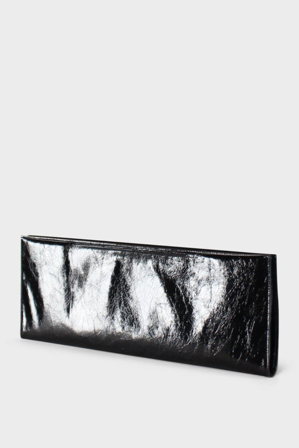 A side image of the slimline clutch pouch. It's suited as a party clutch or a pouch or purse.