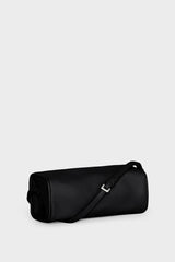 Small Barrel Shoulder Bag in Smooth Black