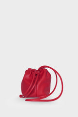 Small Draw Cross Body Bag in Grain Red