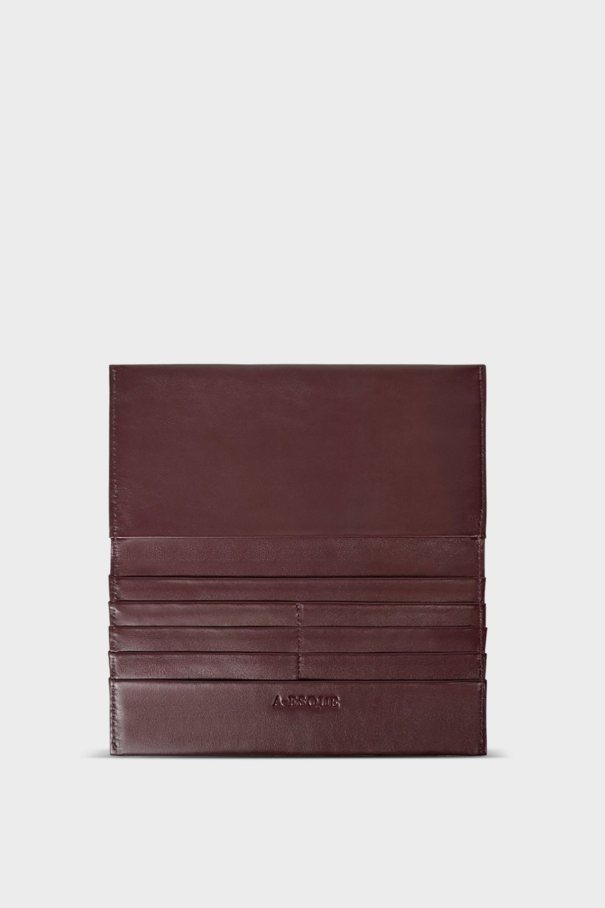 Slim Wallet Clutch in Smooth Burgundy
