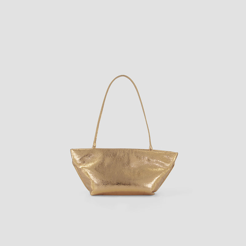 Trapezoid Clutch in Metallic Gold