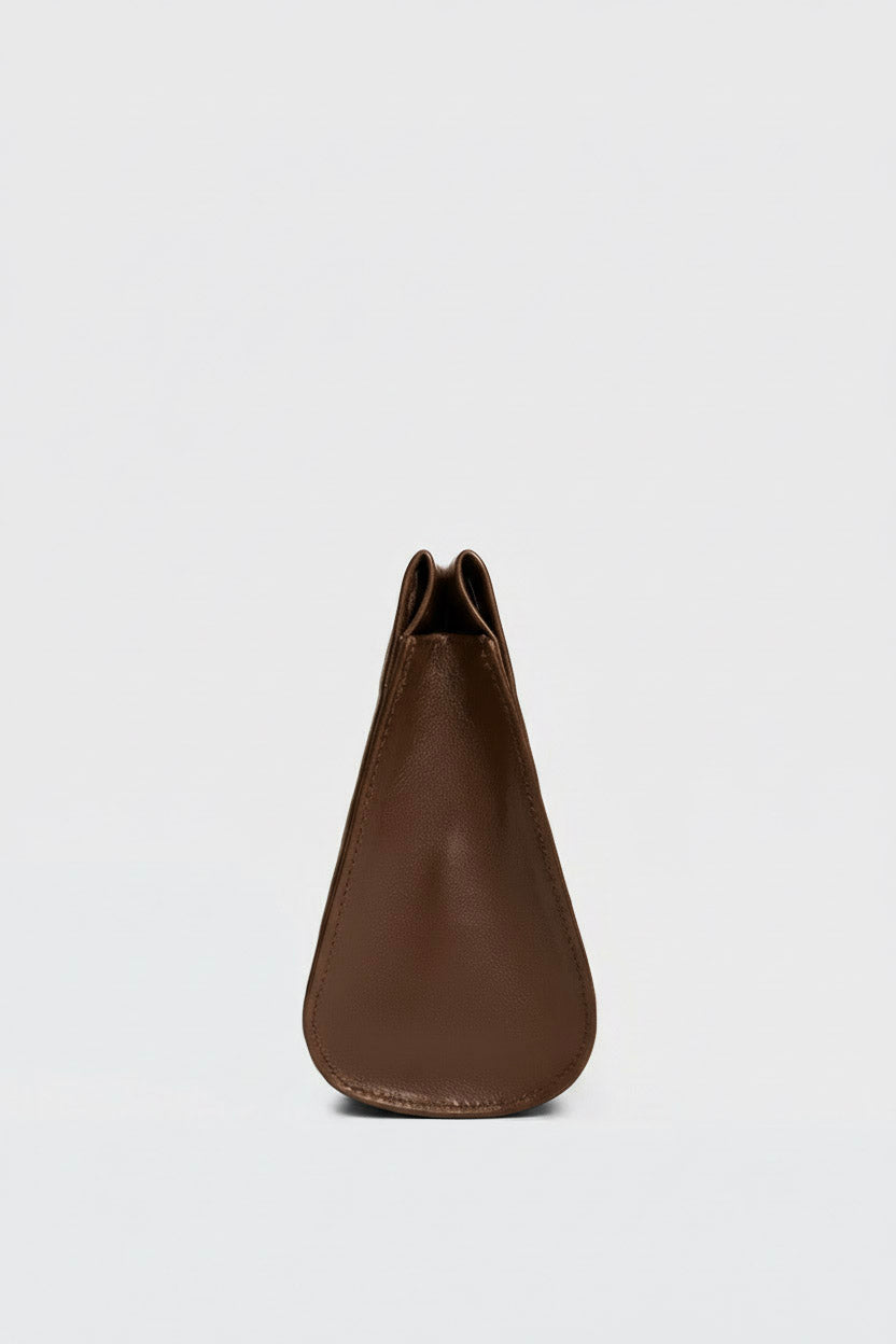 Teardrop Clutch in Smooth Chestnut