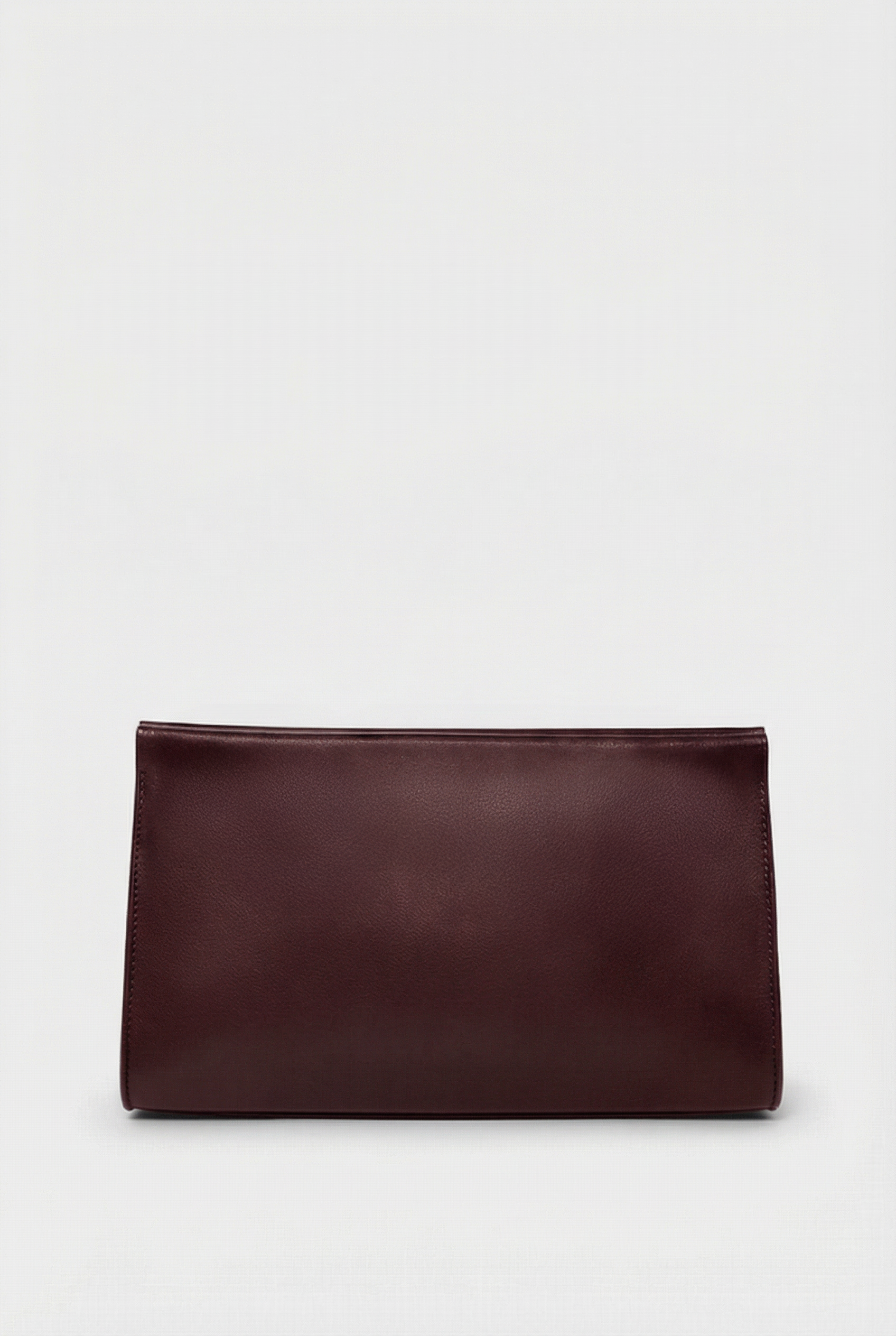 Teardrop Clutch in Smooth Burgundy