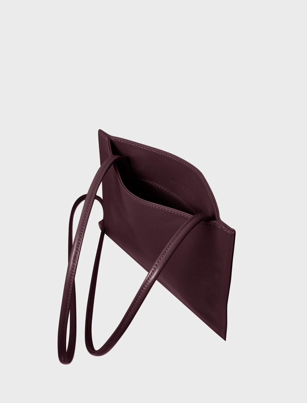 Pocket Crossbody Purse in Smooth Burgundy