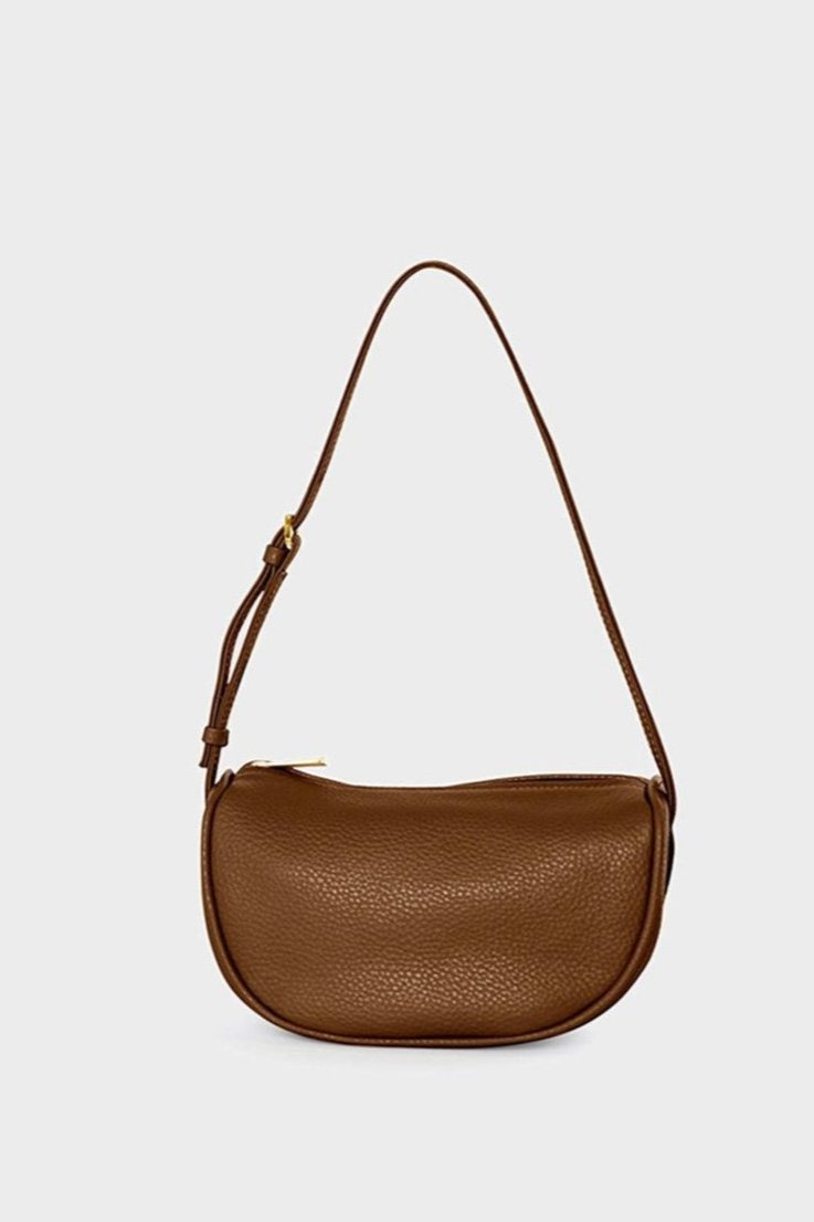 Small Saddle Shoulder Bag | Grain Brown | A-ESQUE