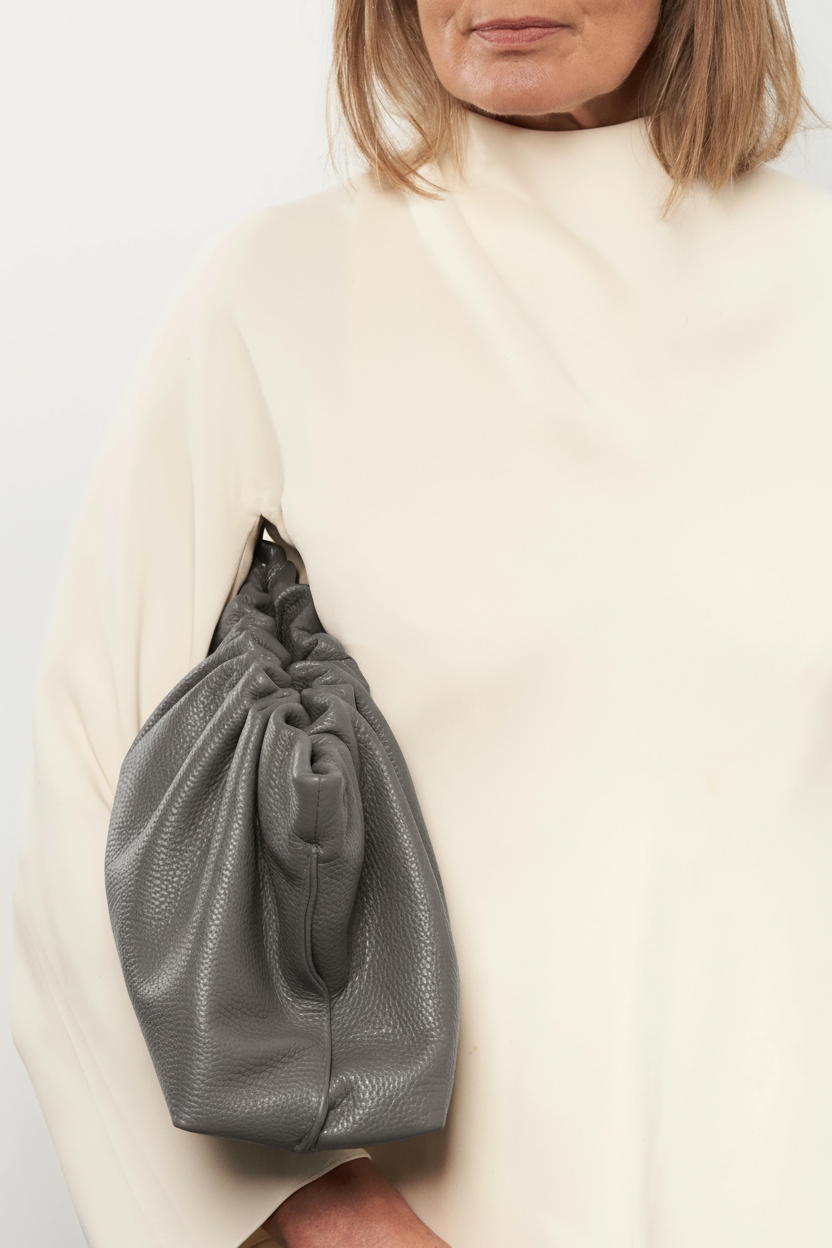 Puffa Clutch in Grain Elephant