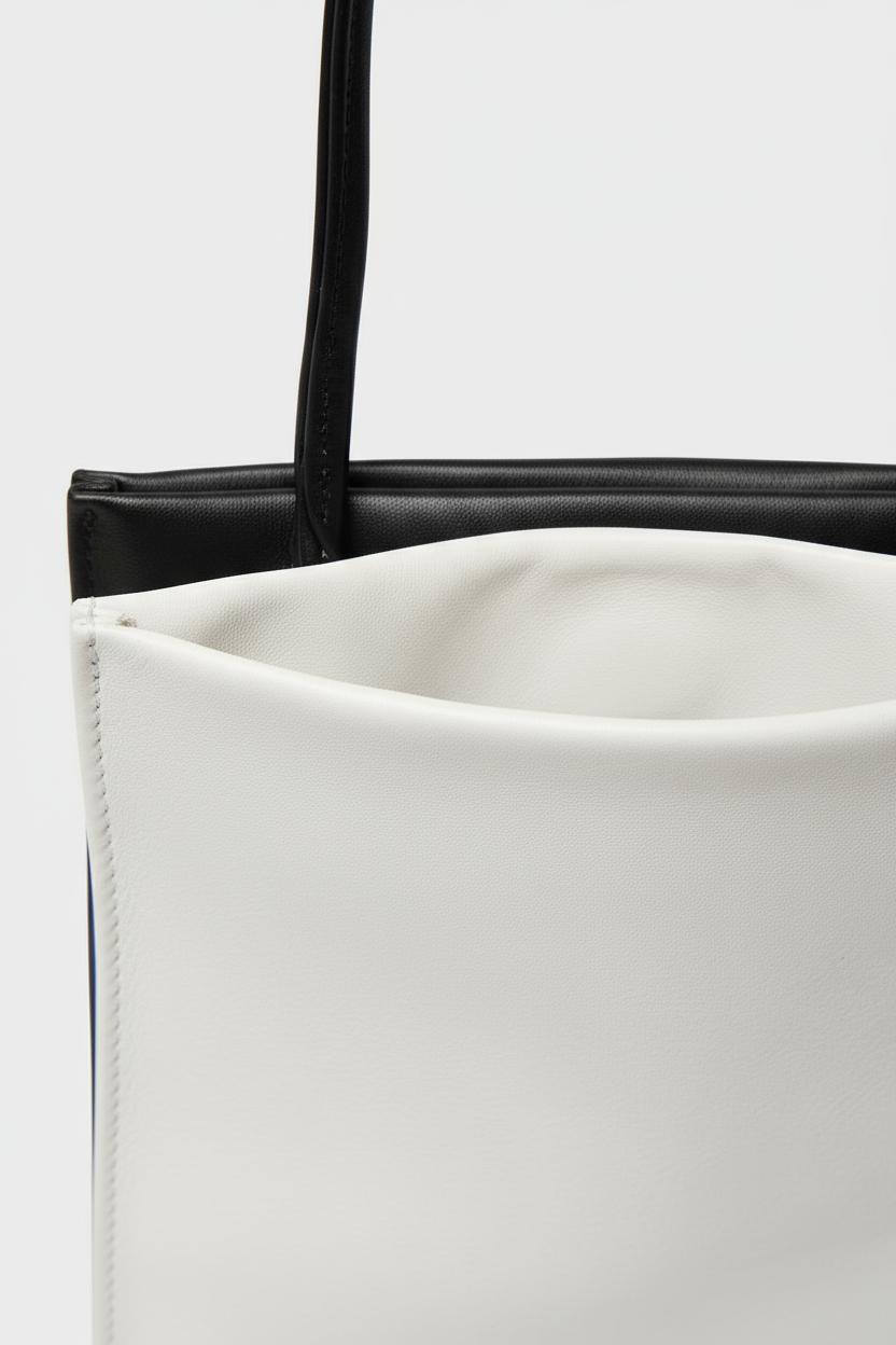 Flat Bag in Black and White