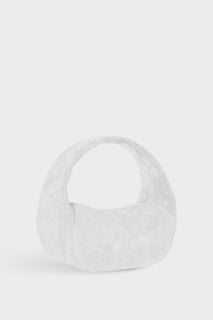 Mini Halo Bag in Suede White