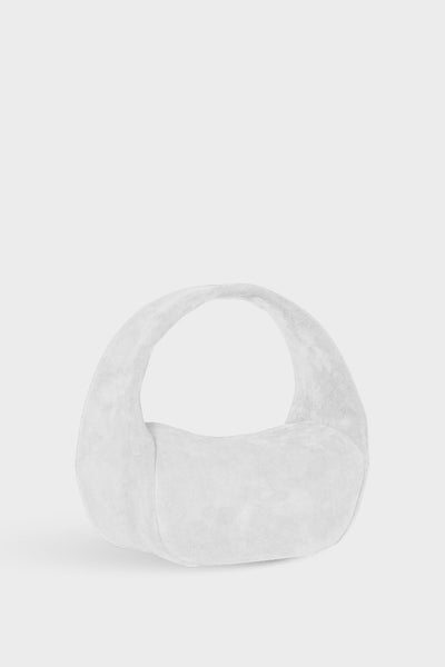 Mini Halo Bag in Suede White