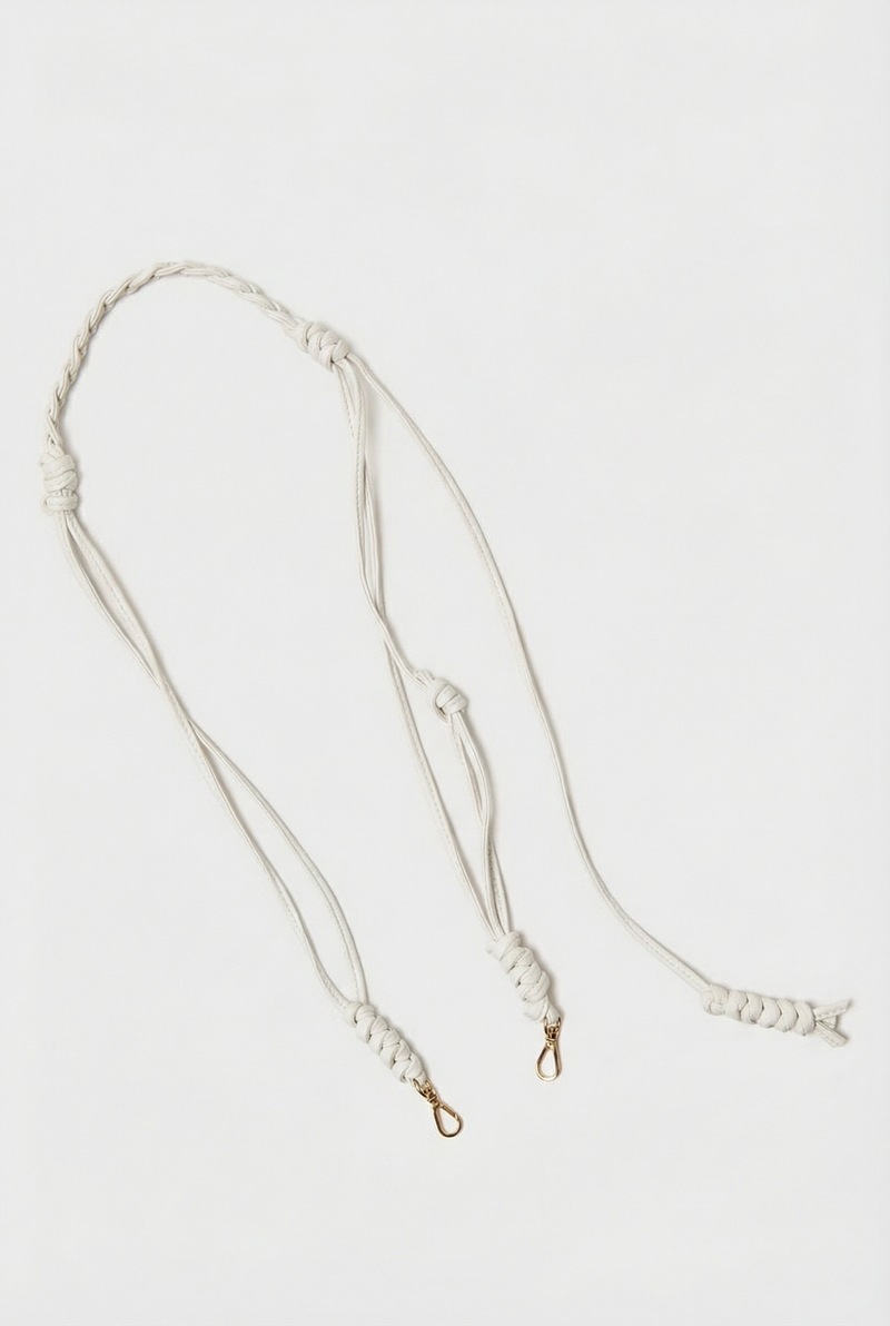 Braided Strap in Smooth Off White