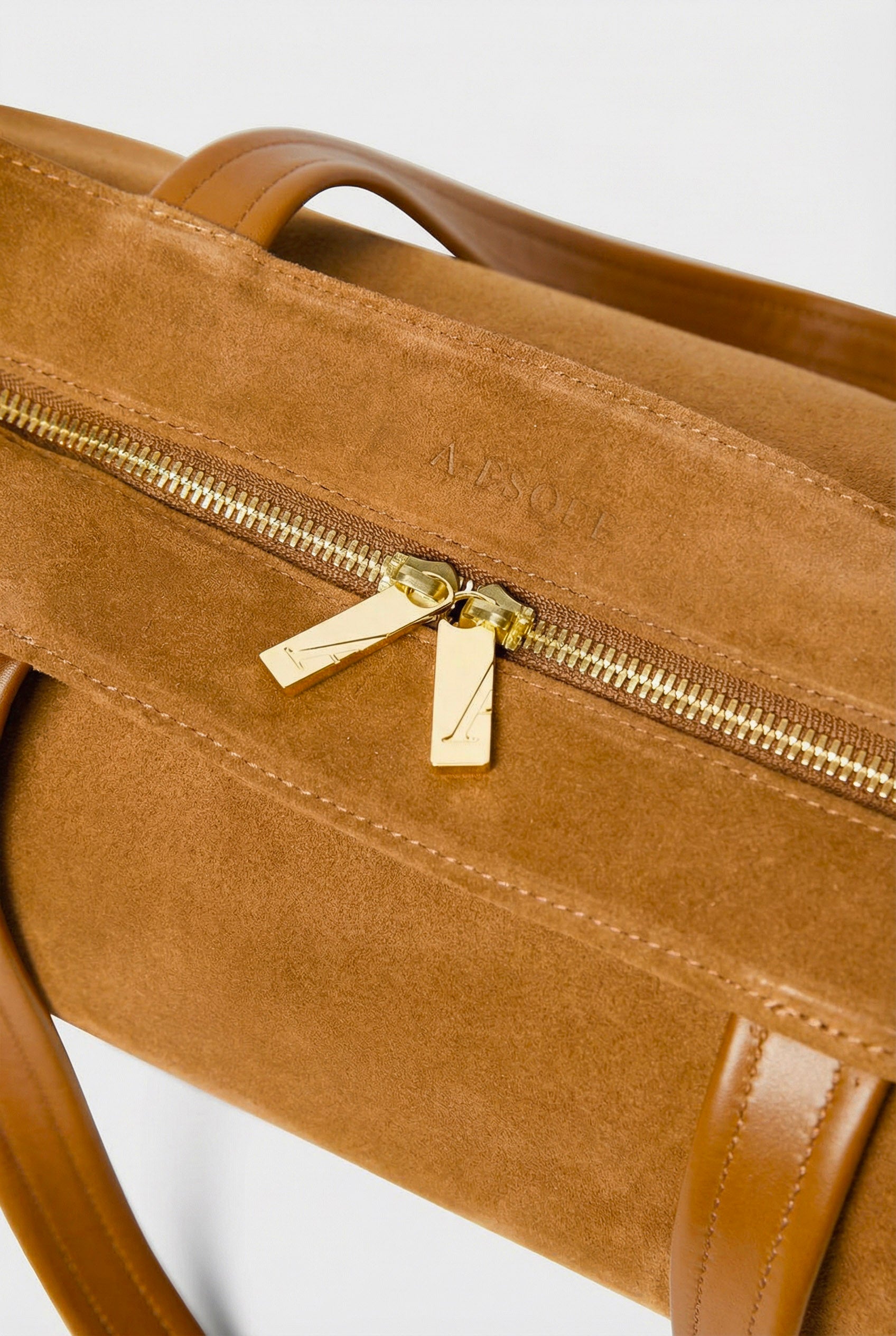 Simple Fold Tote in Suede Tan