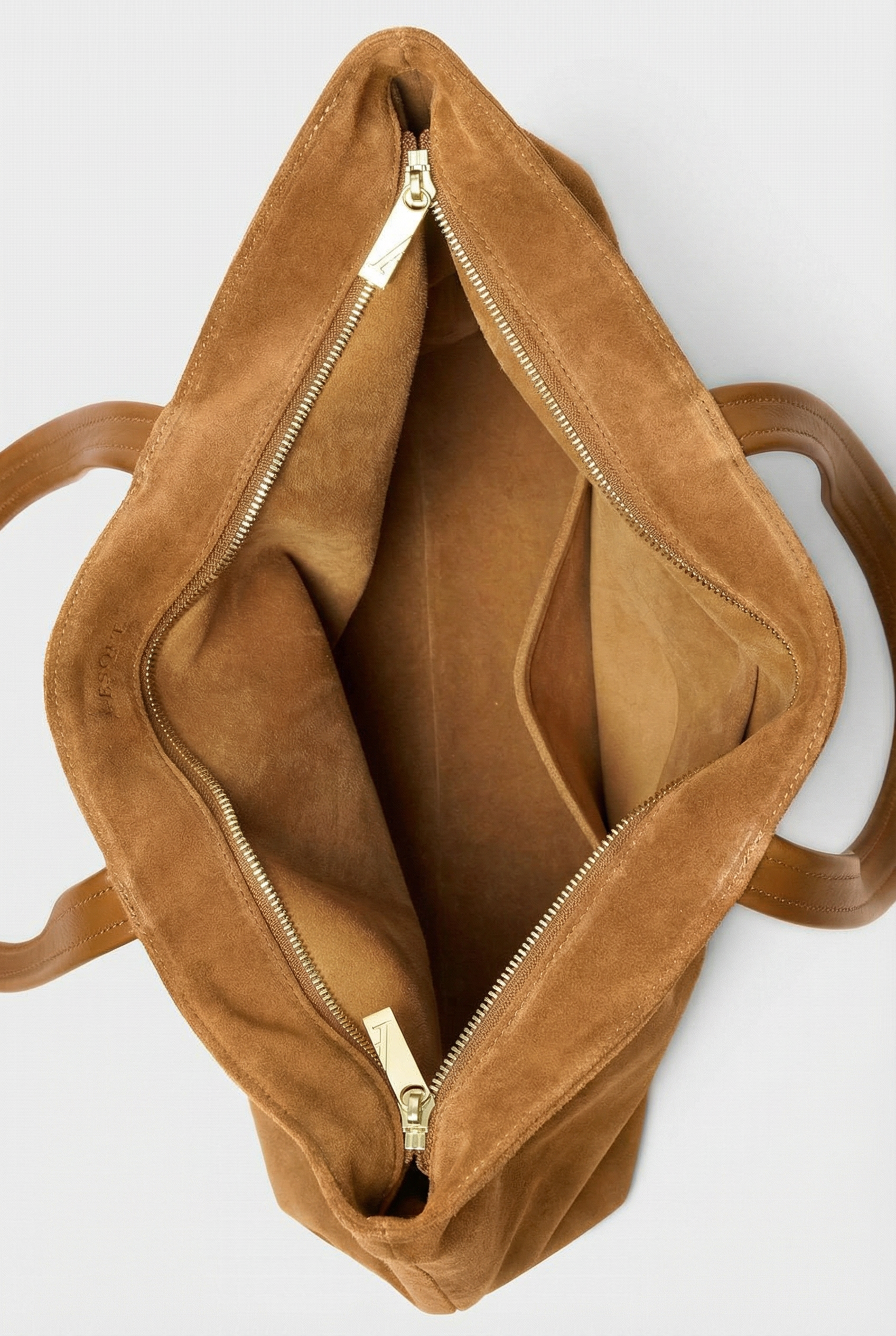 Simple Fold Tote in Suede Tan