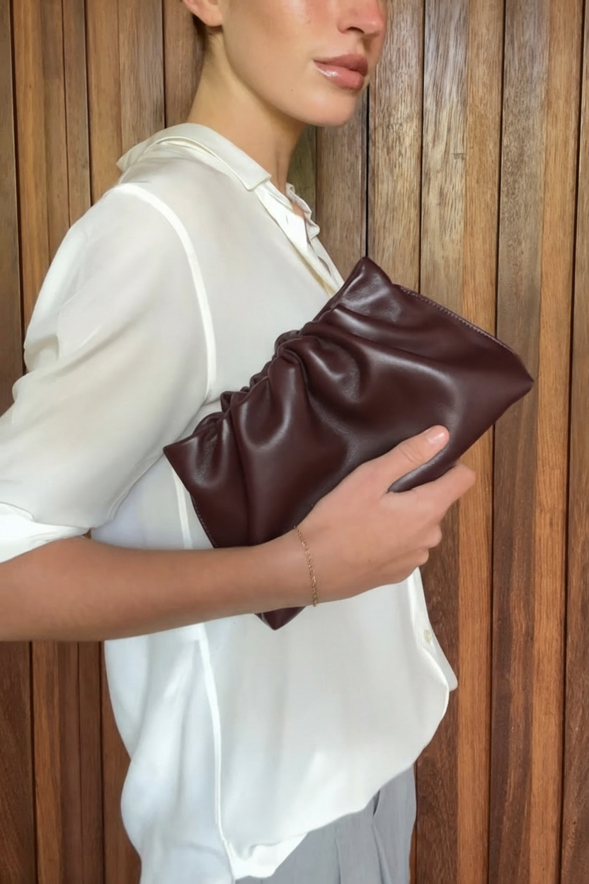 Midi Puffa in Smooth Burgundy