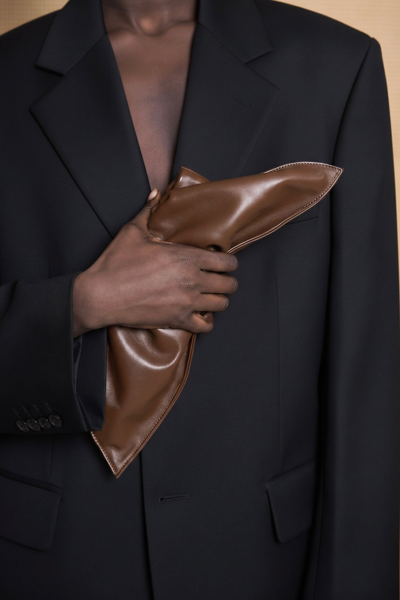 Mini Cloud Clutch in Smooth Chestnut