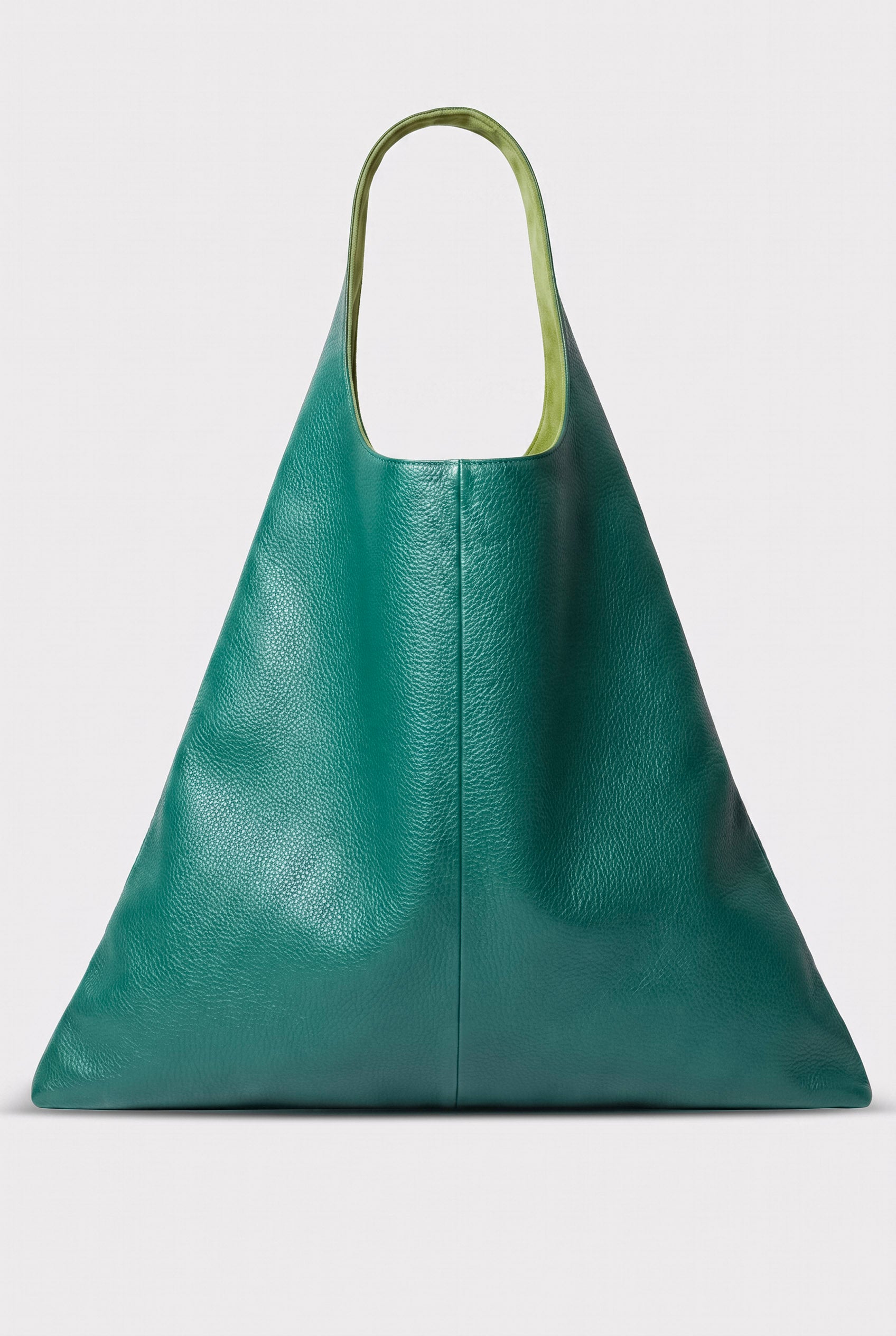 Large Reversible Lightning Sack in Suede Matcha and Grain Green
