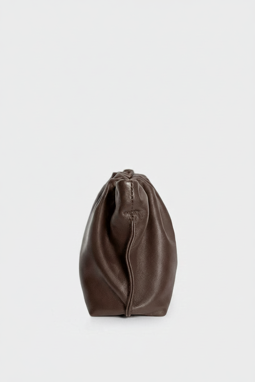 Midi Puffa Smooth Dark Brown - Side View