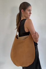 One Hobo Bag in Suede Tan