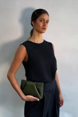 Fold Clutch Mini in Smooth Khaki