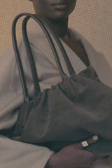 Big Cloud Shoulder Bag in Suede Dark Brown