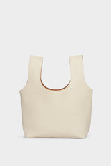 Small Reversible Sack Handbag in Grain White Wash