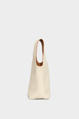 Small Reversible Sack Handbag in Grain White Wash