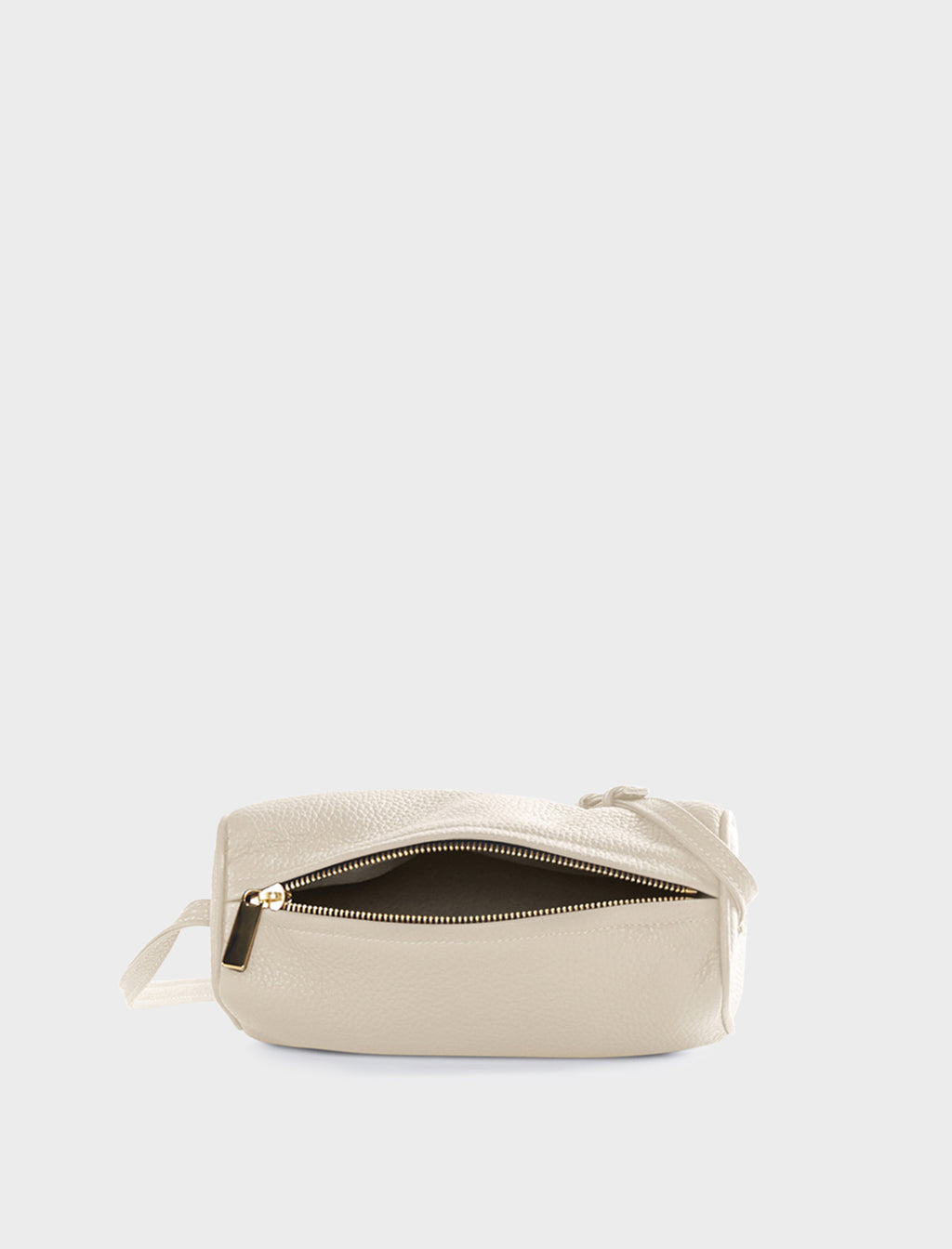 Small Barrel Shoulder Bag Grain White Wash