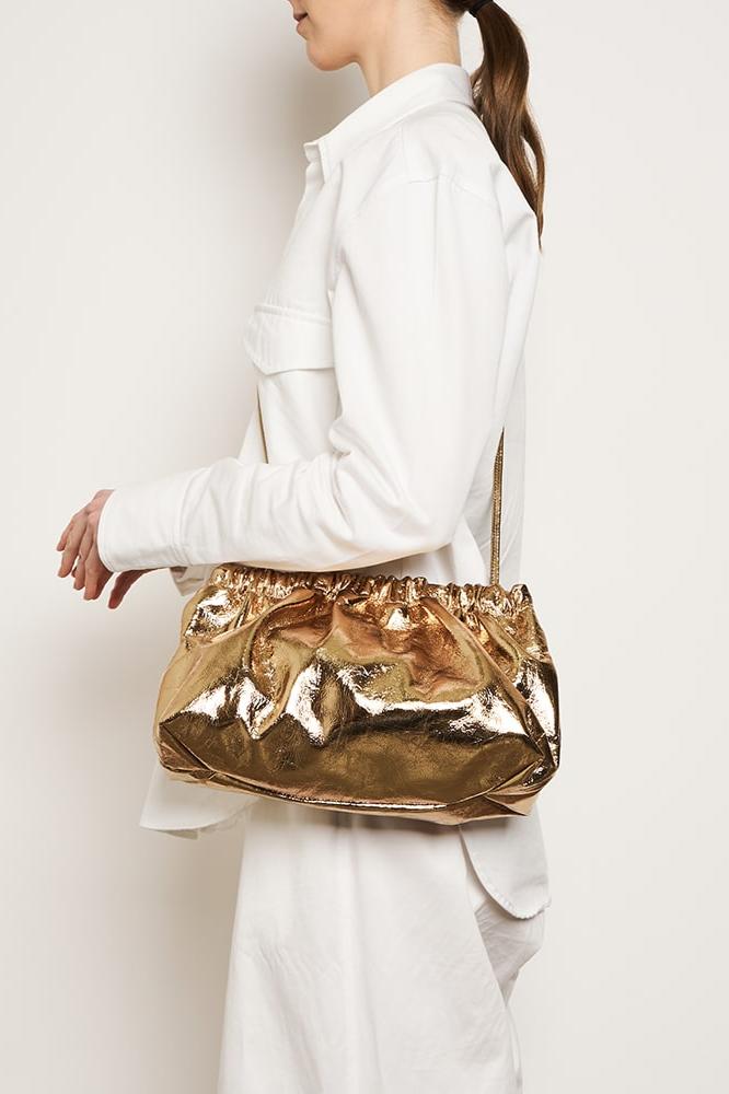 Mellow Clutch in Metallic Gold