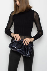 Mellow Clutch in Metallic Midnight